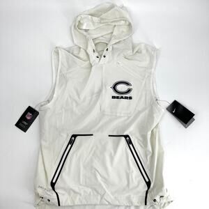 Nike NFL Chicago Bears Dri-Fit Hooded Performance Jersey Cream Black Size M NWT